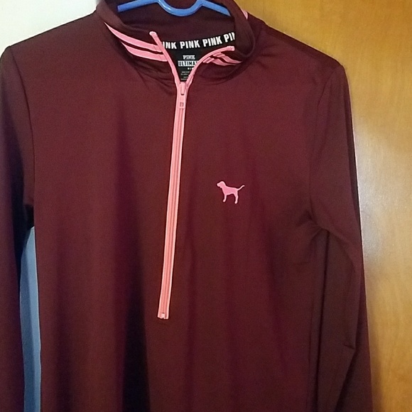PINK Victoria's Secret Tops - Pink Ultimate Deep Zip